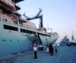 Approaching the BERLIN in the Port of Limassol